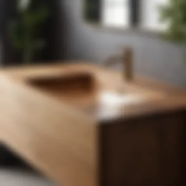 Wooden Bathroom Sink Counter Cover